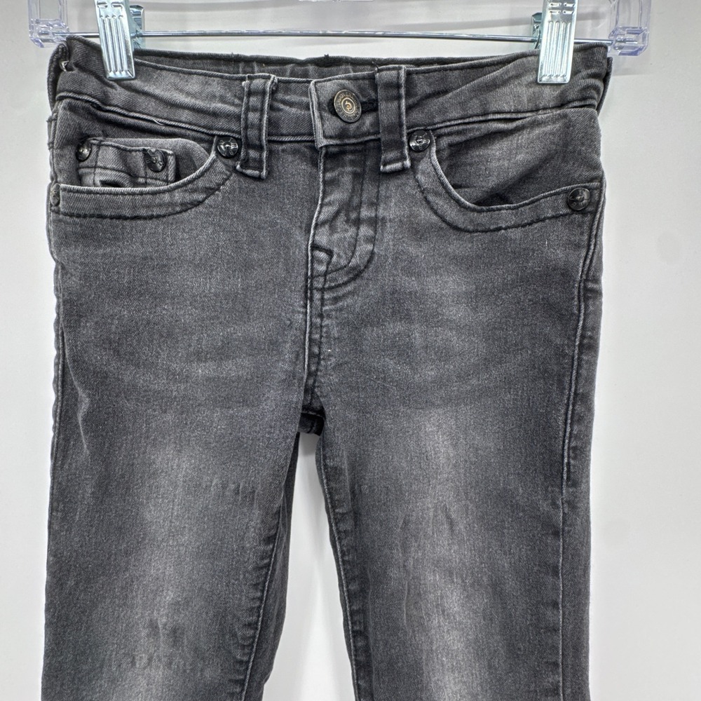 True Religion Geno Boys 6 Gray Faded Relaxed Slim Jeans‎ Adjustable Waist